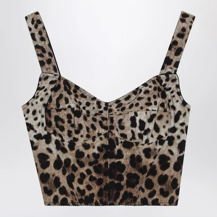 Dolce&amp;Gabbana - Leopard-print bustier Brand Apparel &amp; Accessories 40  IT