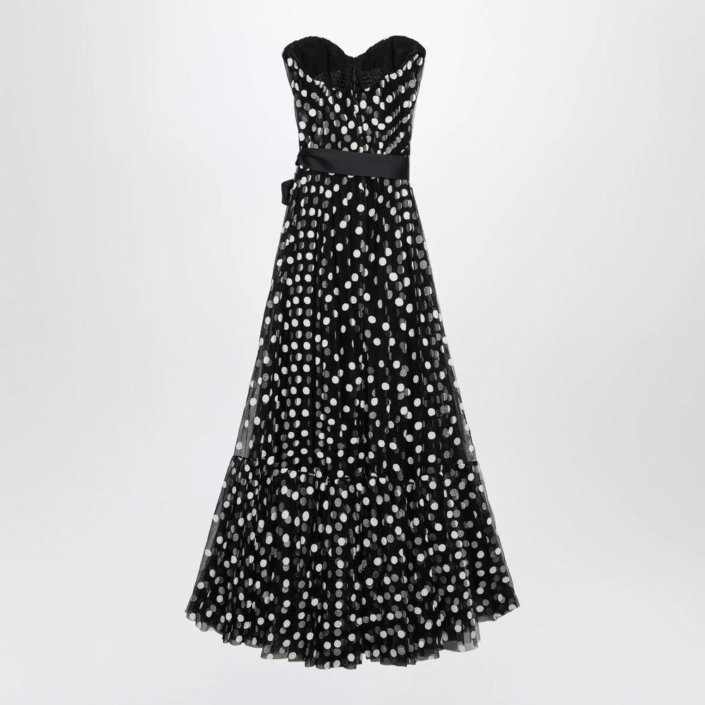 Dolce&Gabbana - Long strapless polka dot tulle dress Brand Apparel & Accessories 44  IT