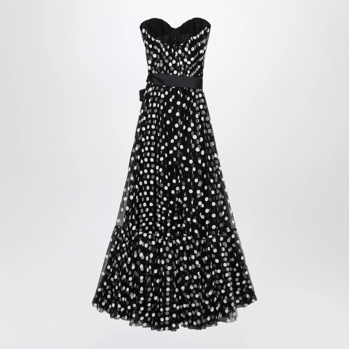 Dolce&amp;Gabbana - Long strapless polka dot tulle dress Brand Apparel &amp; Accessories 44  IT