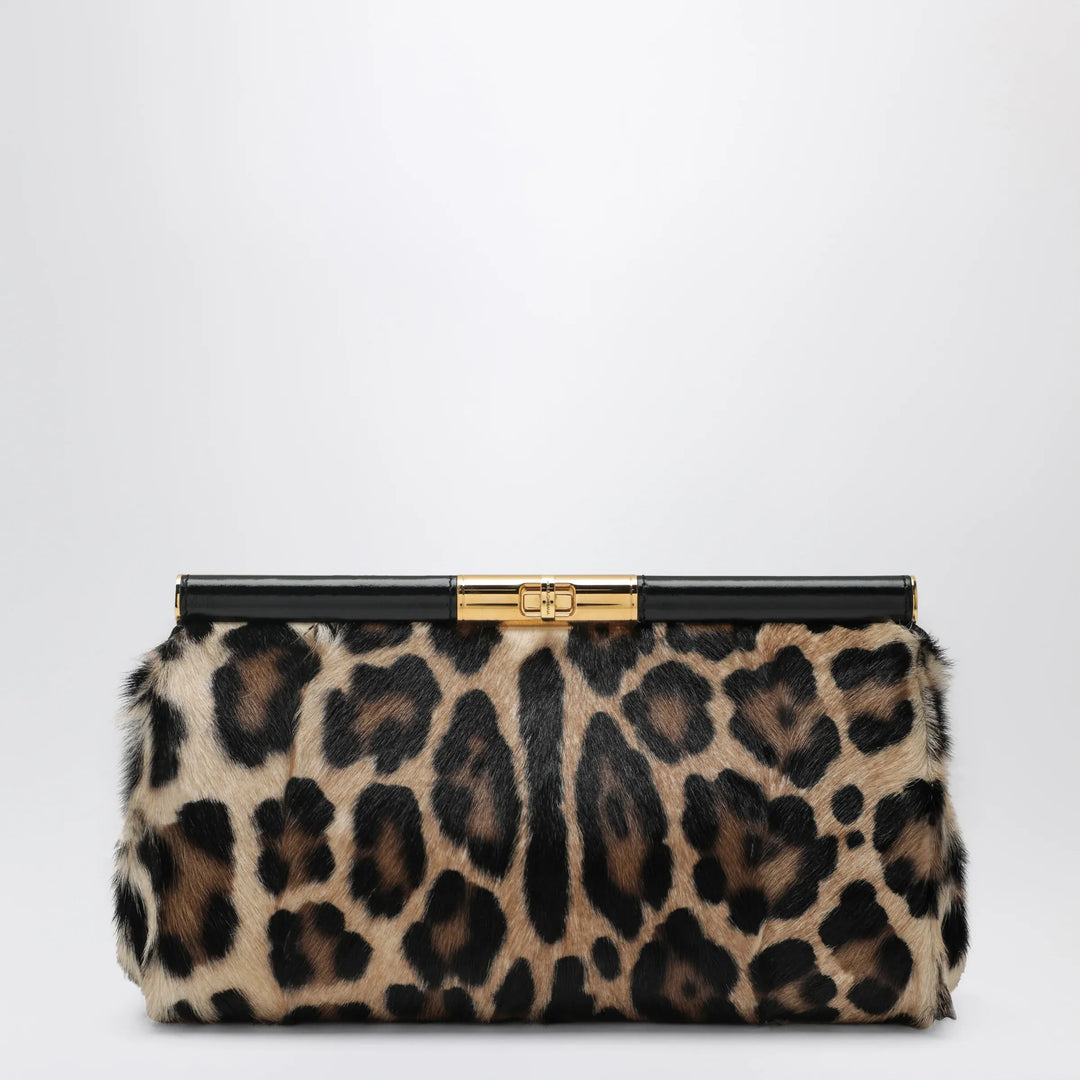 Dolce&Gabbana - Marlene shoulder bag in leopard-print kidskin Brand Apparel & Accessories TU