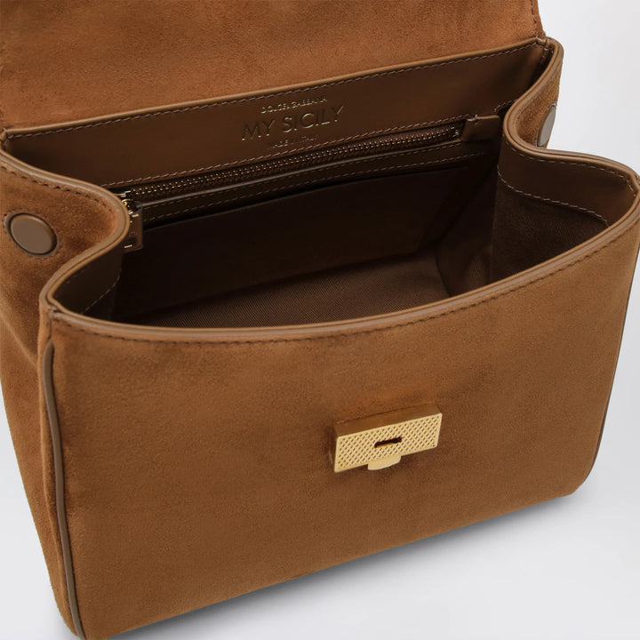 Dolce&amp;Gabbana - Small My Sicily Bag in Camel Split Leather Brand Apparel &amp; Accessories U