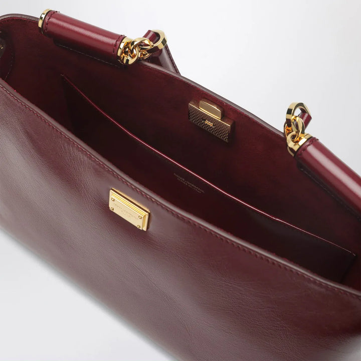 Dolce&amp;Gabbana - Vittoria handbag in dark red leather Brand Apparel &amp; Accessories TU
