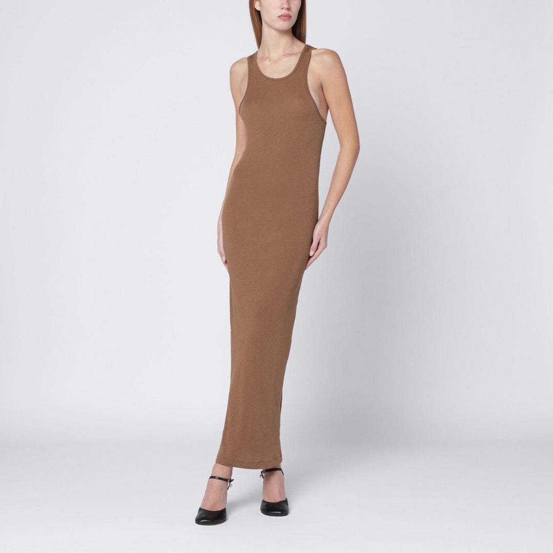 Apparel &amp; Accessories Entire Studios - Sand-colored sleeveless cotton-blend dress Brand