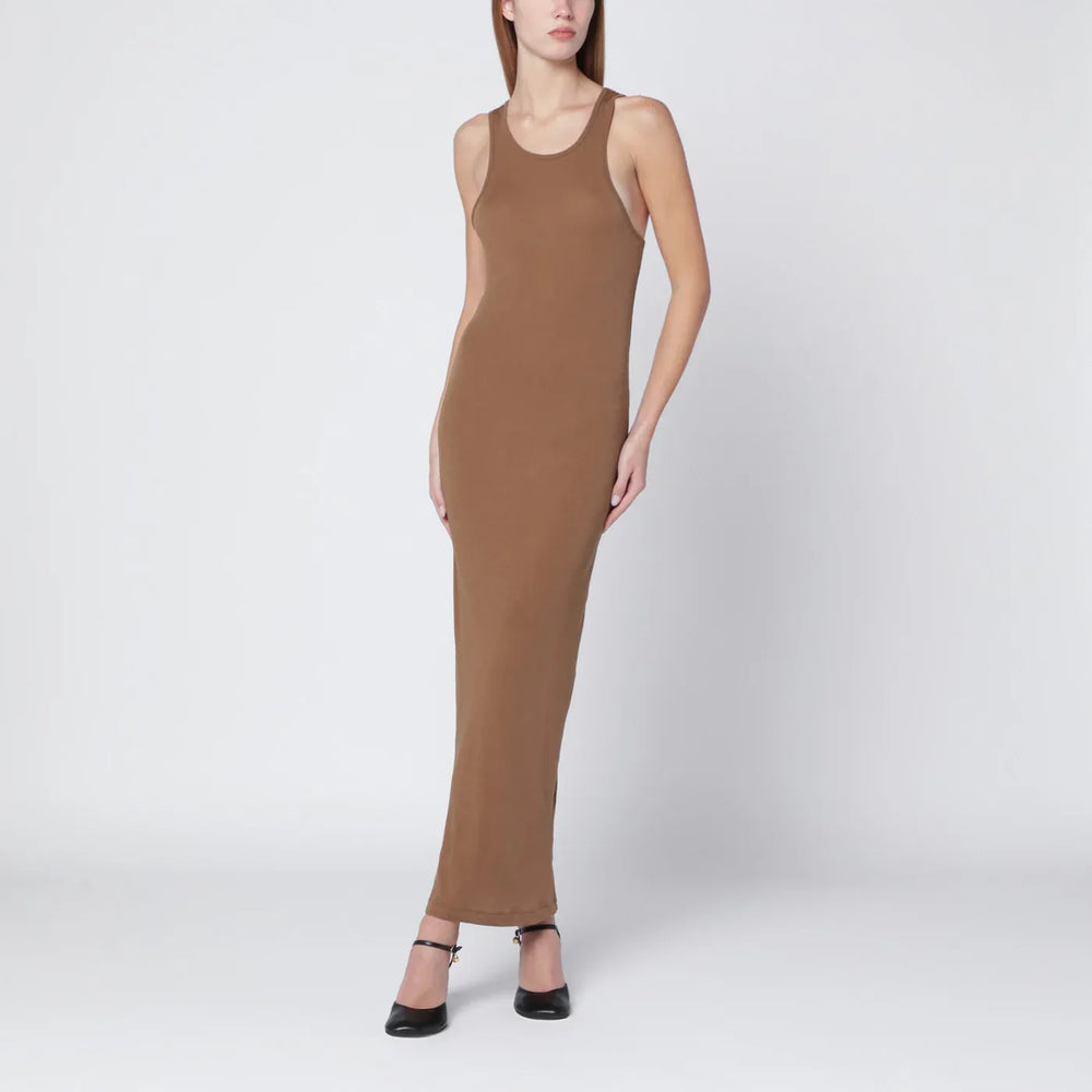 Entire Studios - Sand-colored sleeveless cotton-blend dress Brand Apparel & Accessories L