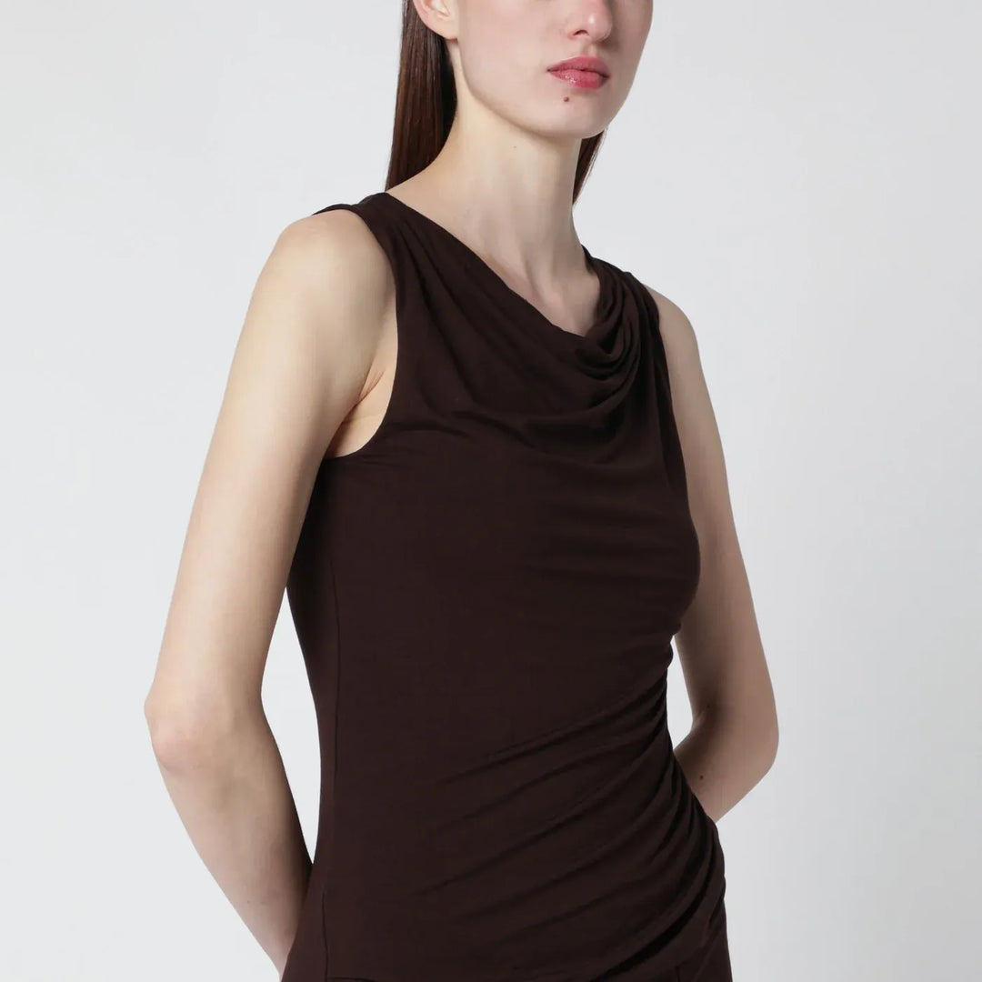 Entire Studios - Tobacco-colored dress with draping Brand Apparel &amp; Accessories