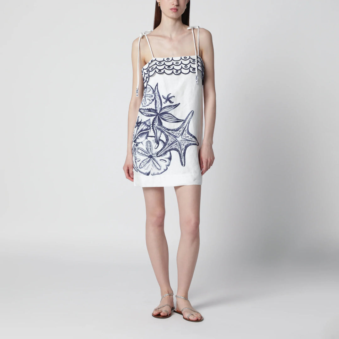 FARM Rio - Coast Stars printed linen midi dress Brand Apparel &amp; Accessories XS