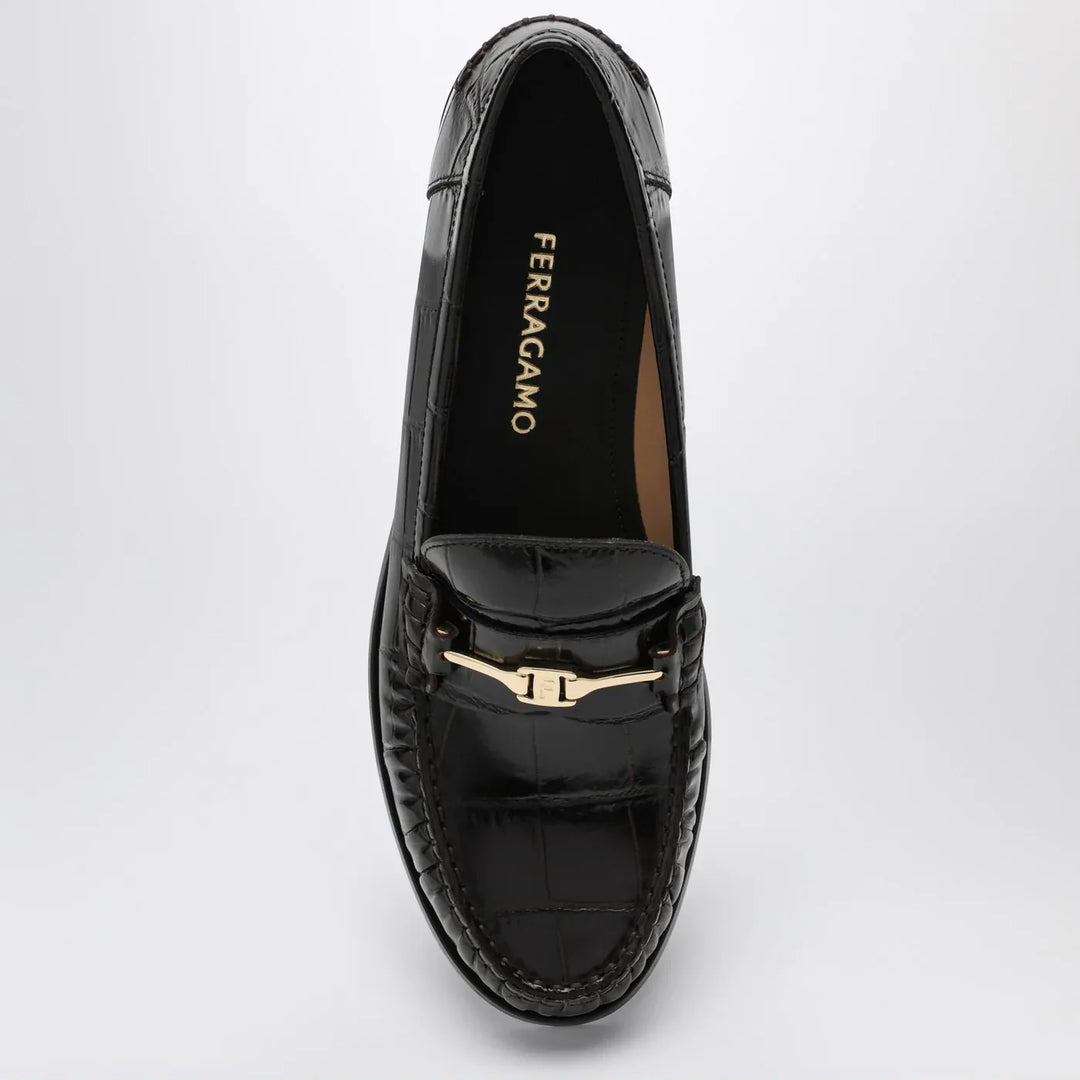 Ferragamo - Dark Brown Moccasin new Vara chain Brand Apparel &amp; Accessories 11 US