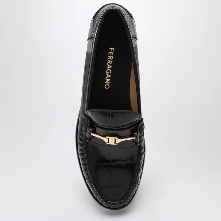 Ferragamo - Dark Brown Moccasin new Vara chain Brand Apparel &amp; Accessories 11 US