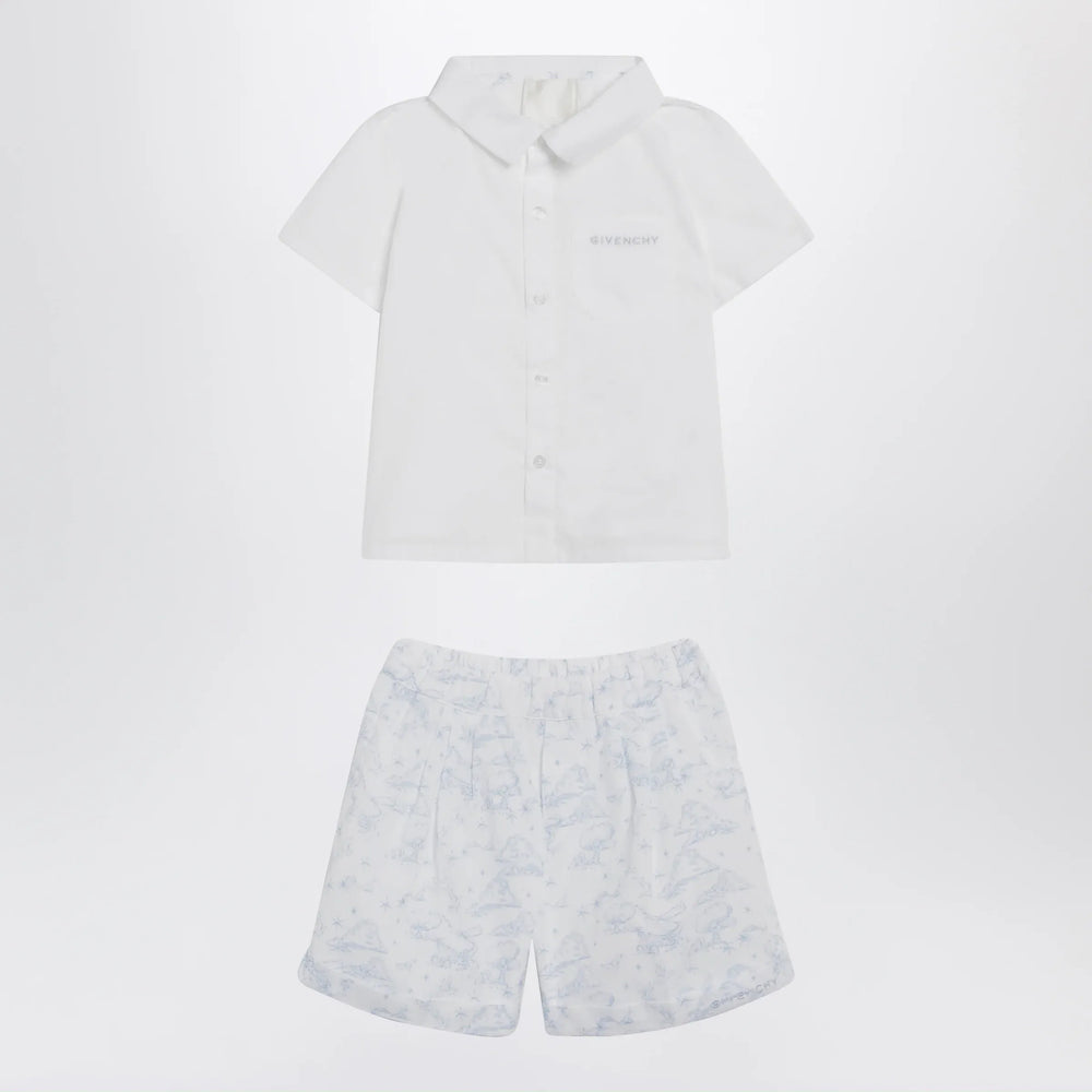 Givenchy - White/light blue cotton two-piece set Brand Apparel & Accessories 6