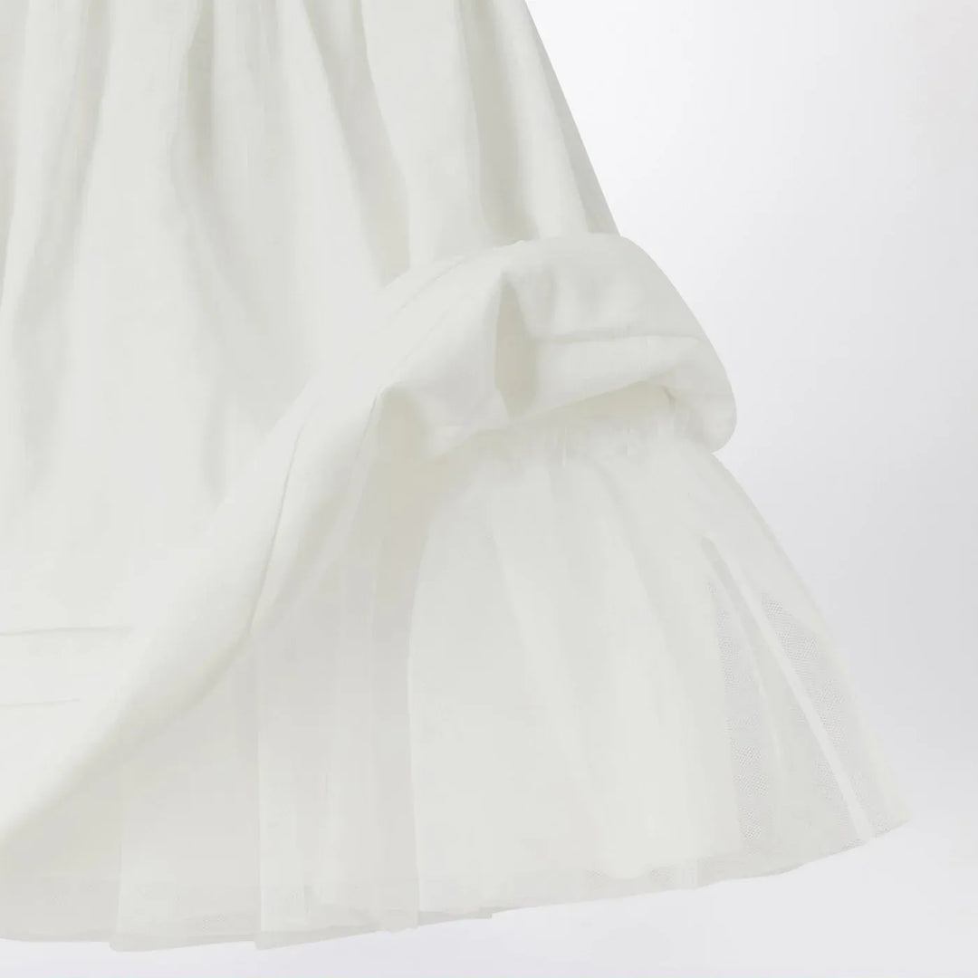 Il Gufo - White dress with culotte in viscose poplin Brand Apparel &amp; Accessories 2Y
