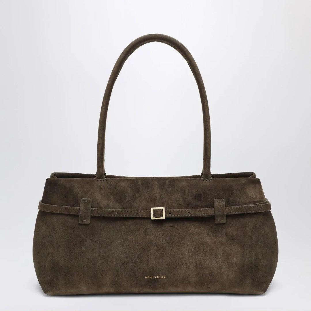 Manu Atelier - Le Cambon East West Tobacco suede bag Brand Apparel & Accessories U