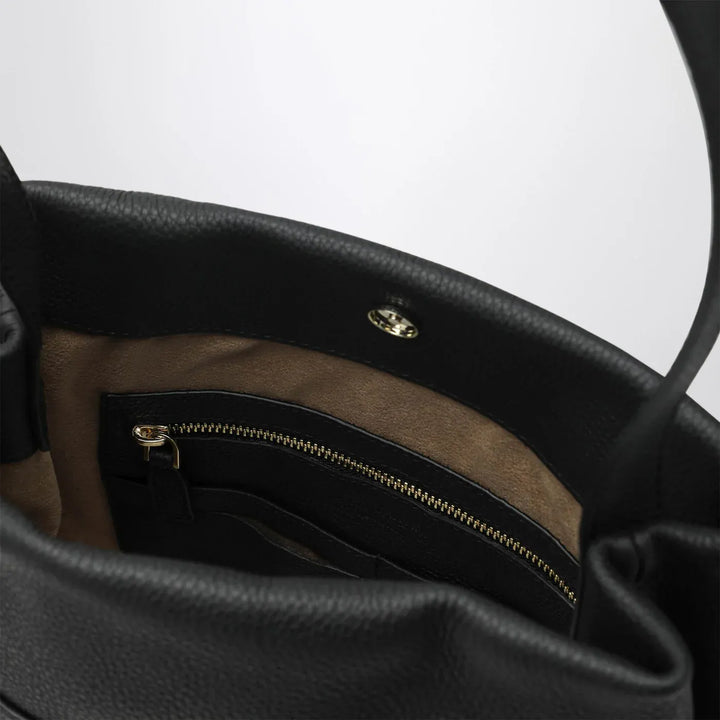 Manu Atelier - Tote Du Jour tote bag in black calfskin Brand Apparel &amp; Accessories TU