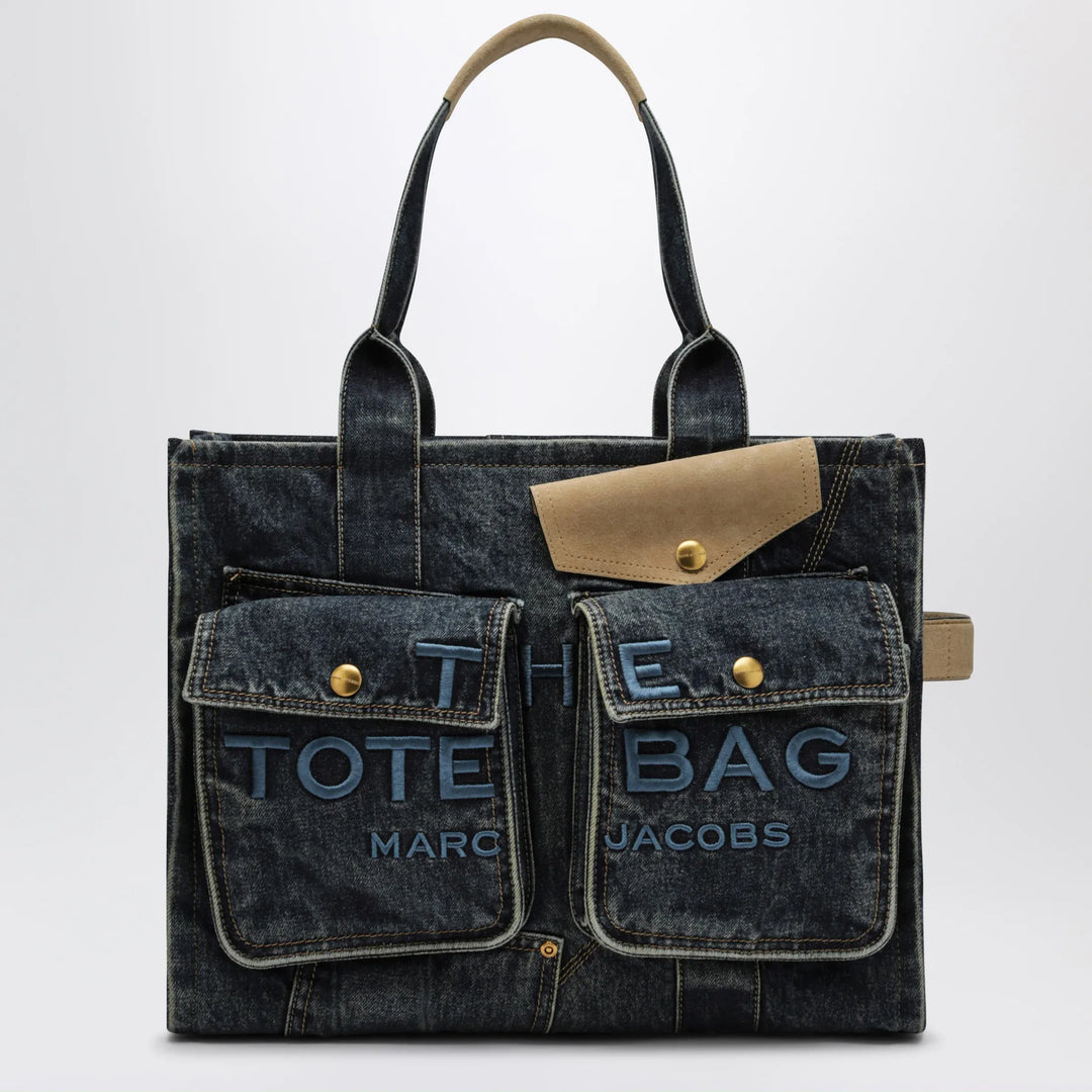 Marc Jacobs - The Cargo Tote Bag large in denim and suede Brand Apparel &amp; Accessories TU