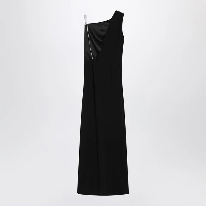 Max Mara Pianoforte - Long black cady bustier dress Brand Apparel &amp; Accessories 40  IT