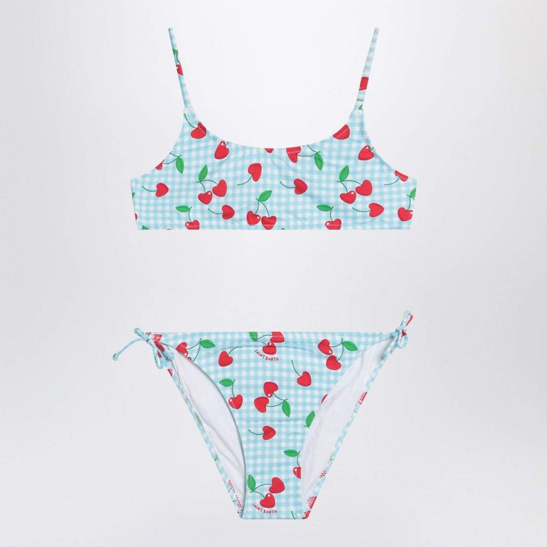 Apparel & Accessories 6 MC2 Saint Barth - Bralette bikini with Vichy and cherries pattern Brand