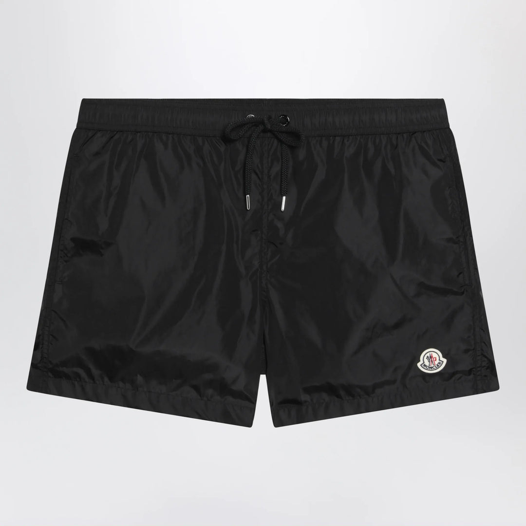 Moncler - Black swimsuit with logo patch Brand Apparel & Accessories S