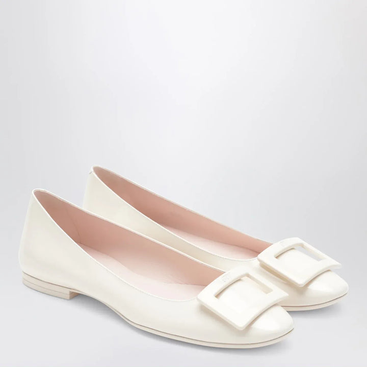 ROGER VIVIER - U Look ballet flats in ivory patent leather Brand Apparel &amp; Accessories