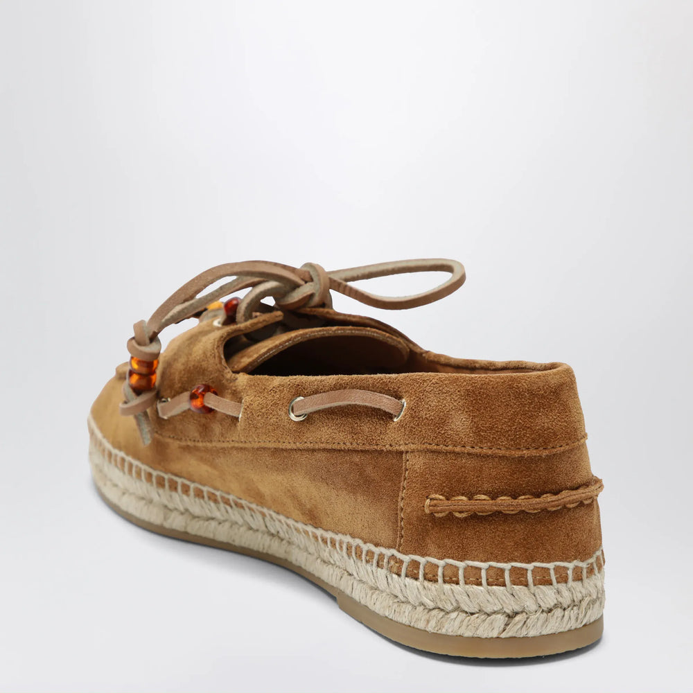 Aquazzura - Seafarer espadrilles in tobacco suede leather Brand Apparel & Accessories > Shoes 38 IT