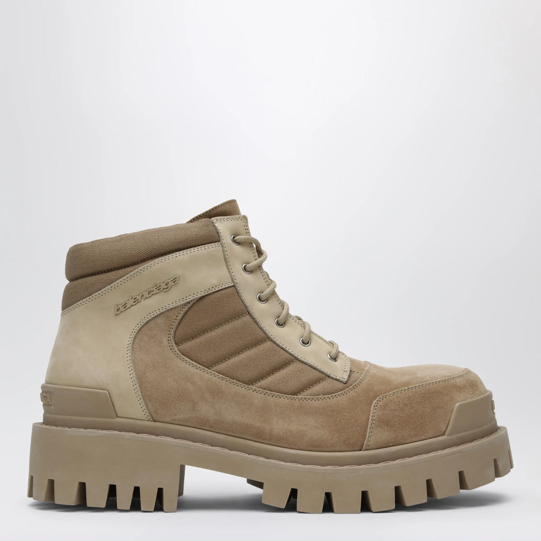 Balenciaga - Sand-colored nubuck Combat Strike boots Brand Apparel &amp; Accessories > Shoes 42 IT