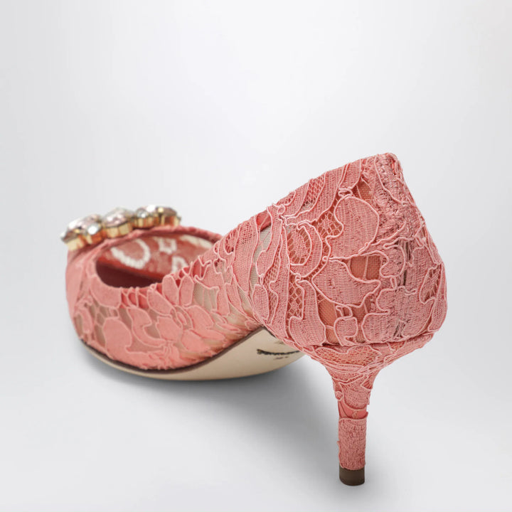 Dolce&amp;Gabbana - Bellucci Taormina lace pumps with crystals in peony Brand Apparel &amp; Accessories > Shoes