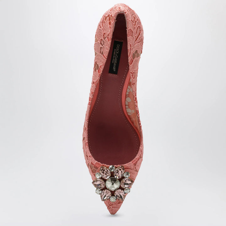 Dolce&amp;Gabbana - Bellucci Taormina lace pumps with crystals in peony Brand Apparel &amp; Accessories > Shoes