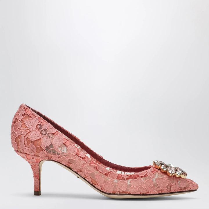Dolce&amp;Gabbana - Bellucci Taormina lace pumps with crystals in peony Brand Apparel &amp; Accessories > Shoes 36 IT