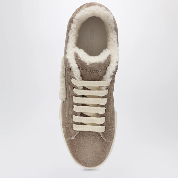 Dolce&amp;Gabbana - Portofino Light sneakers in calf leather and shearling Brand Apparel &amp; Accessories > Shoes