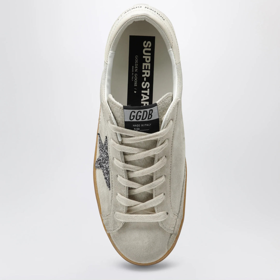 Golden Goose - Golden Goose Super-Star sneakers in pearl with glitter star Brand Apparel &amp; Accessories > Shoes