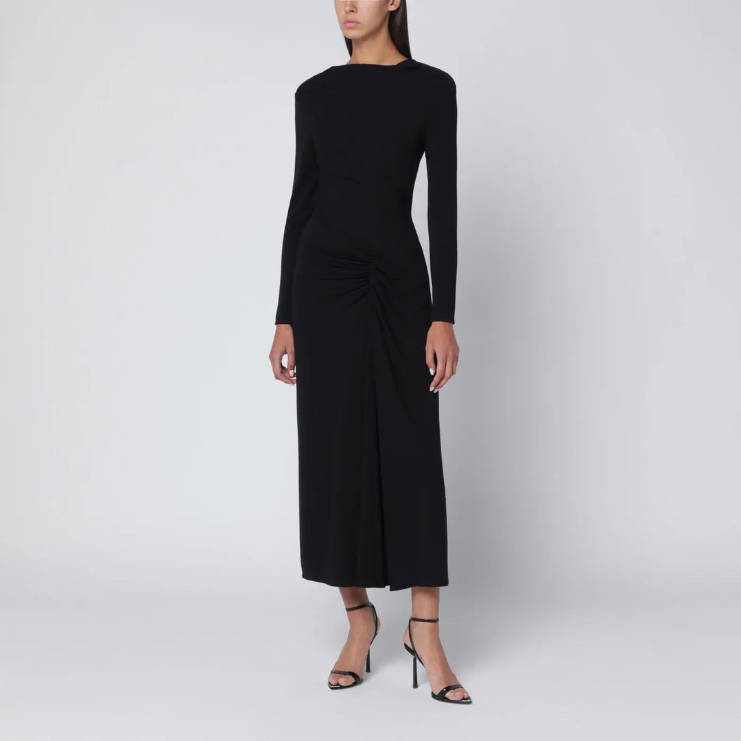 SIMKHAI - Ferrera dress in black draped jersey Brand Apparel &amp; Accessories 6 US