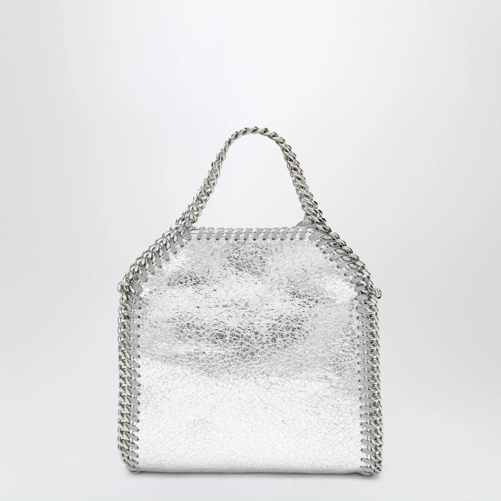 Stella McCartney - Falabella micro tote bag in silver Brand Apparel & Accessories TU