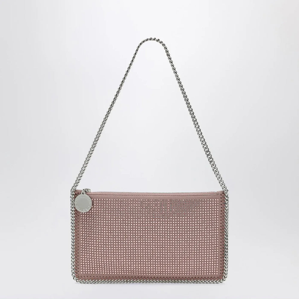 Stella McCartney - Falabella Pink Clutch Shoulder Bag with Rhinestones Brand Apparel & Accessories TU
