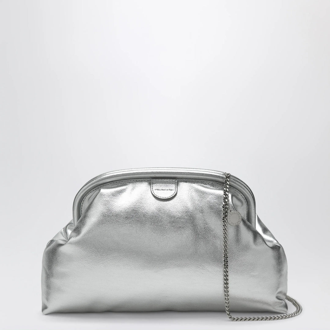 Stella McCartney - Silver metallic padded Falabella clutch Brand Apparel & Accessories TU