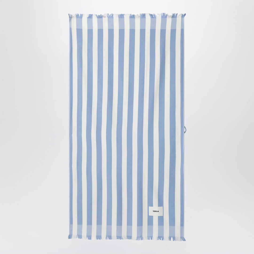 Tekla - Light blue/white striped beach towel Brand Apparel & Accessories TU