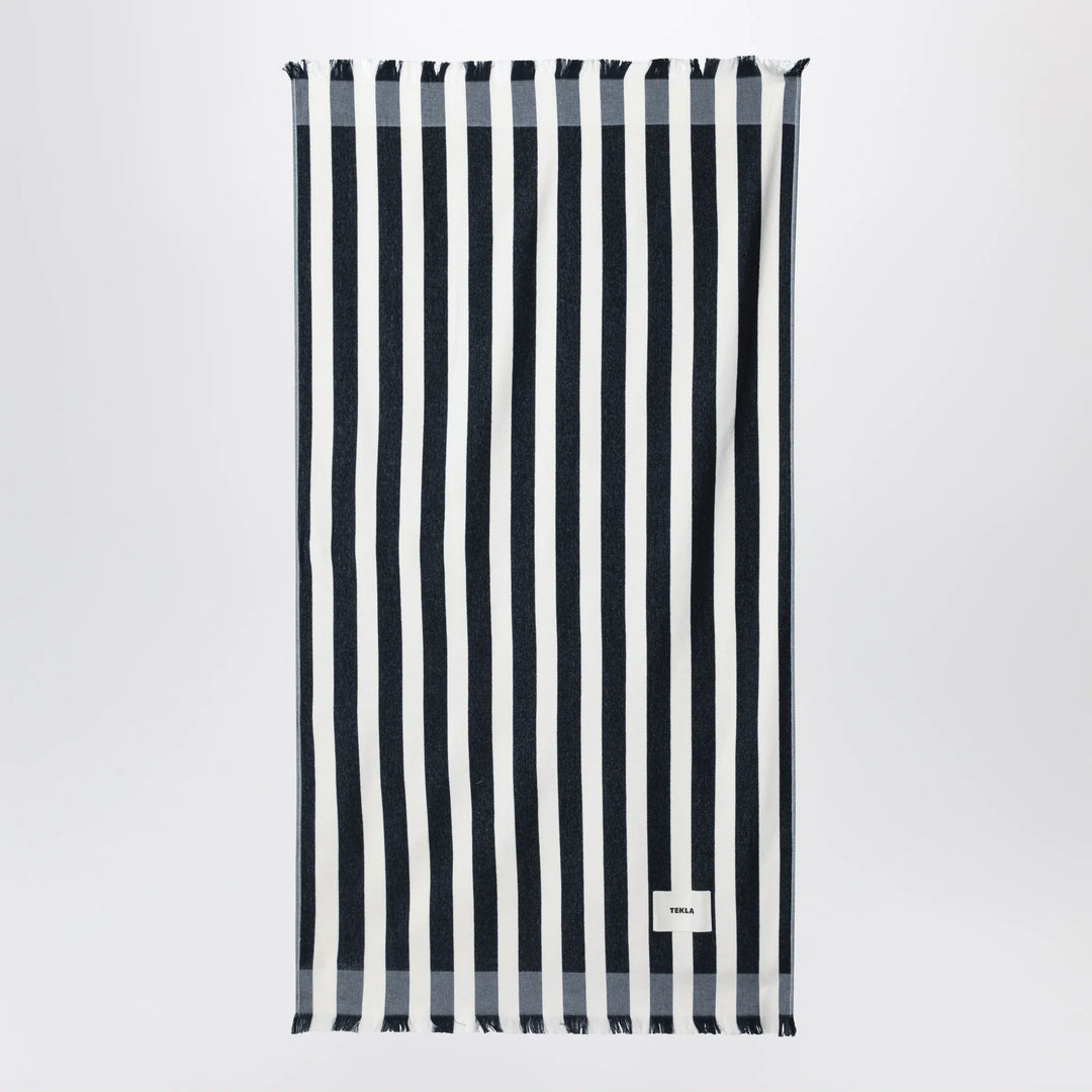 Tekla - Navy blue/white striped beach towel Brand Apparel & Accessories TU