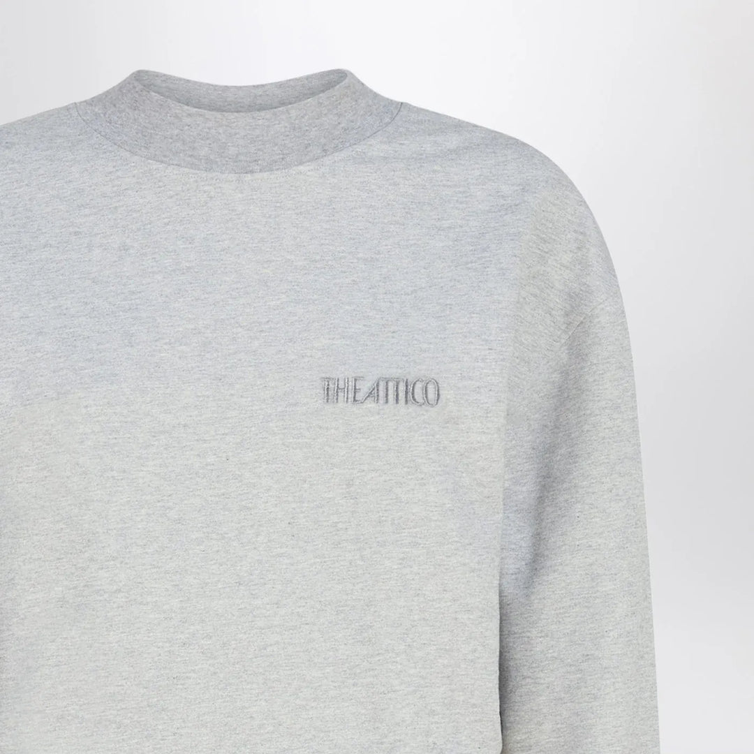 The Attico - Grey mélange mini dress in cotton blend Brand Apparel &amp; Accessories