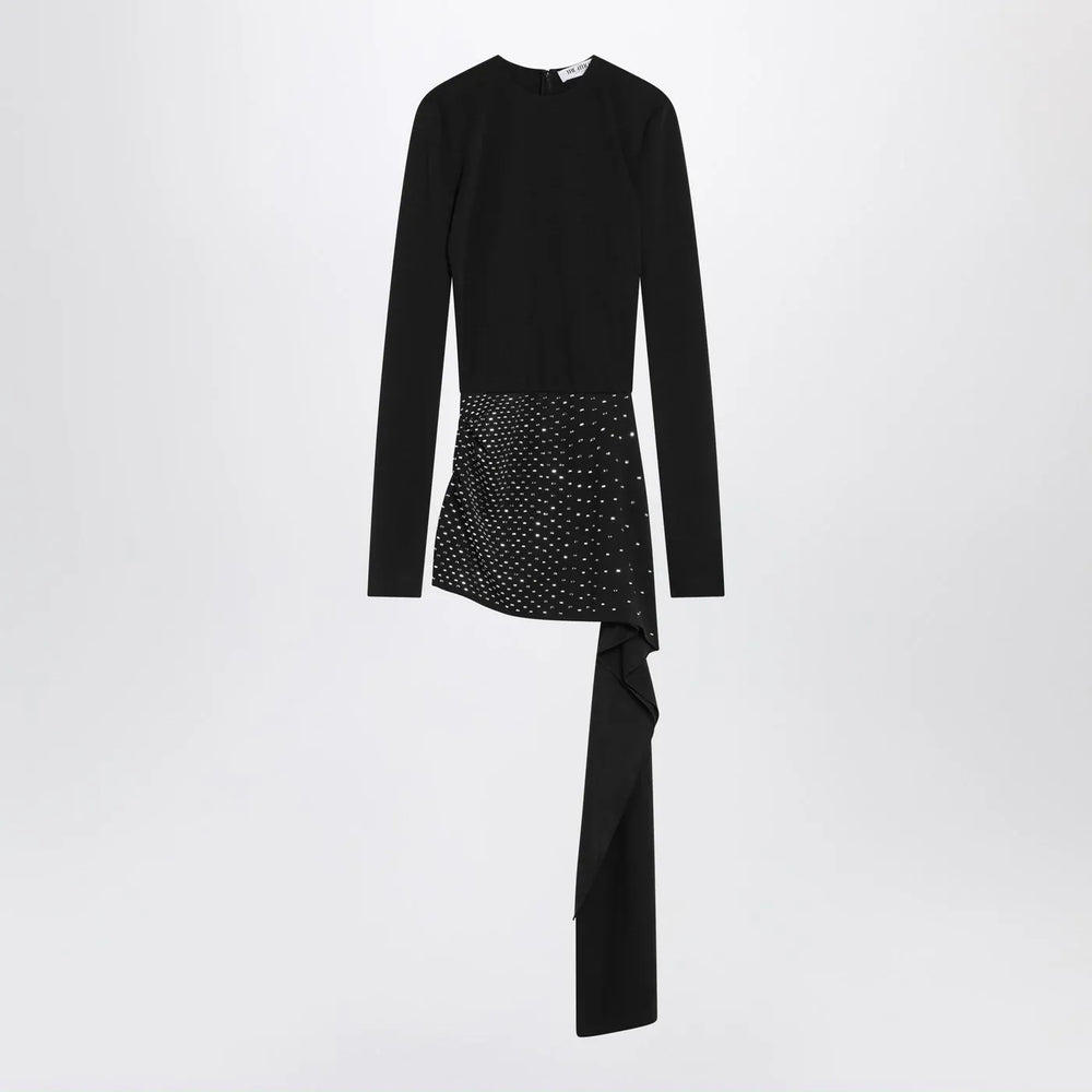 The Attico - Mini black dress with thermostrass Brand Apparel & Accessories 40  IT