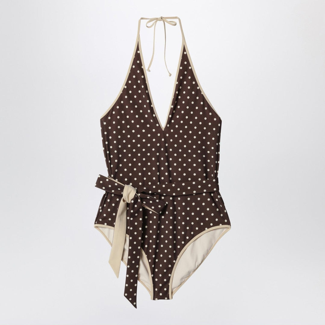 Apparel &amp; Accessories Valentino - Brown swimsuit with Plusdepois motif Brand