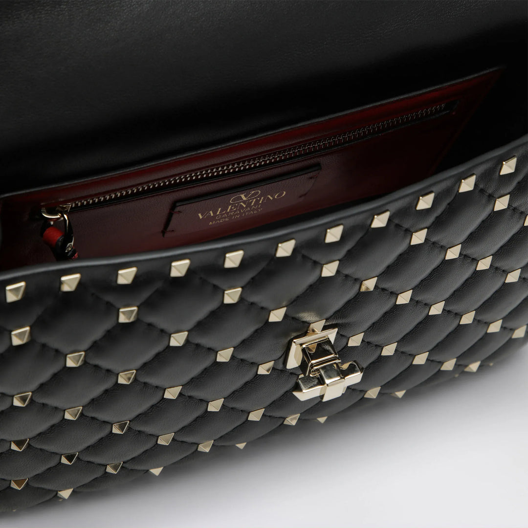 Valentino Garavani - Medium Rockstud Spike bag in black nappa leather Brand Apparel &amp; Accessories U