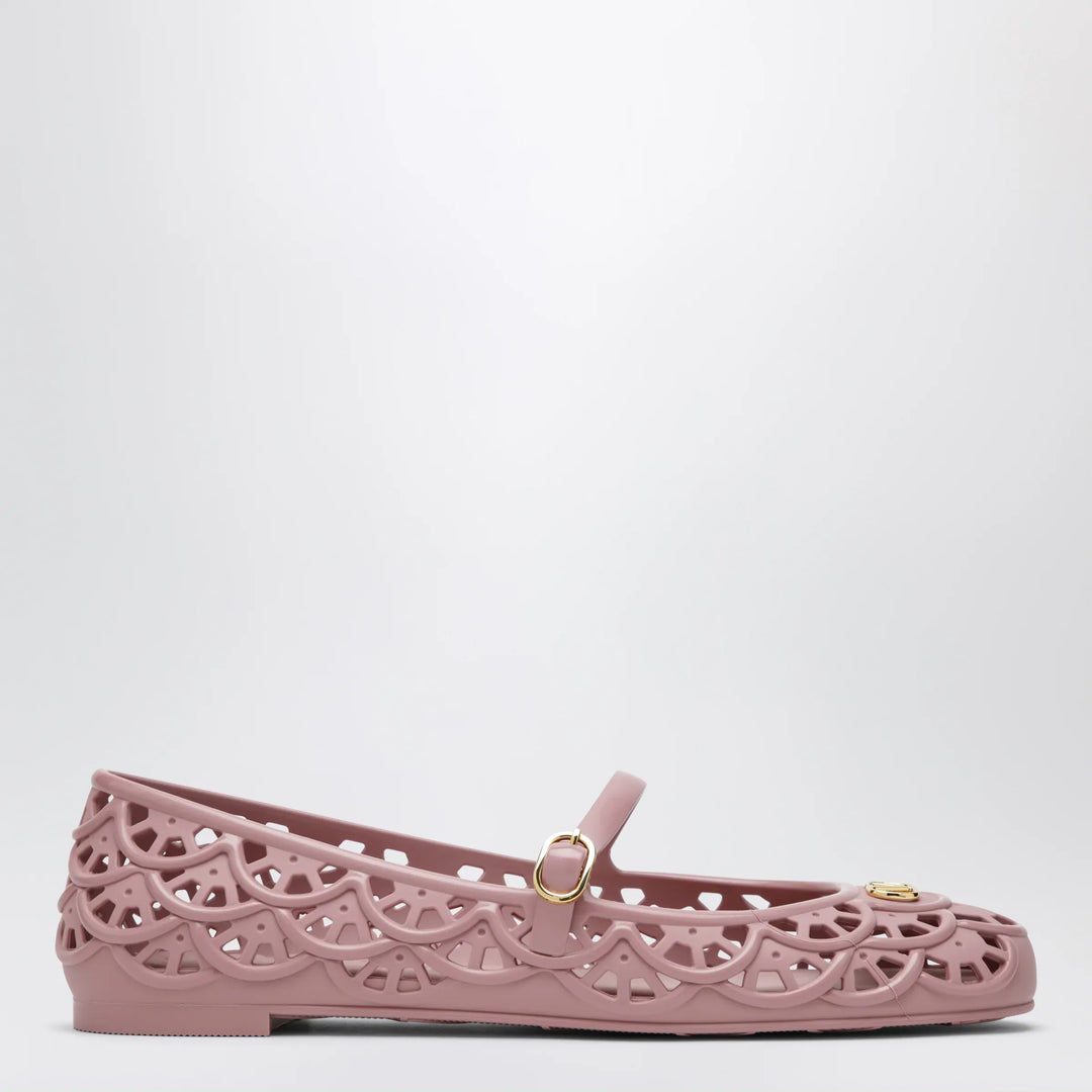 Valentino Garavani - Pink rubber VLogo Signature ballet flats Brand Apparel &amp; Accessories 35 IT