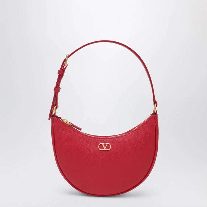 Valentino Garavani - Red leather Vlogo Signature mini hobo bag Brand Apparel &amp; Accessories TU