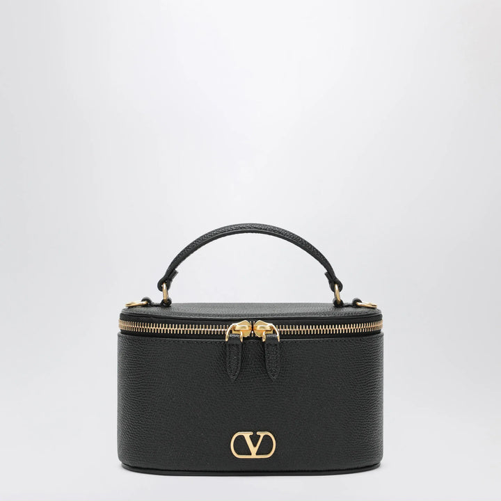 Valentino Garavani - VLogo Signature Mini Vanity Bag in Black Leather Brand Apparel &amp; Accessories U