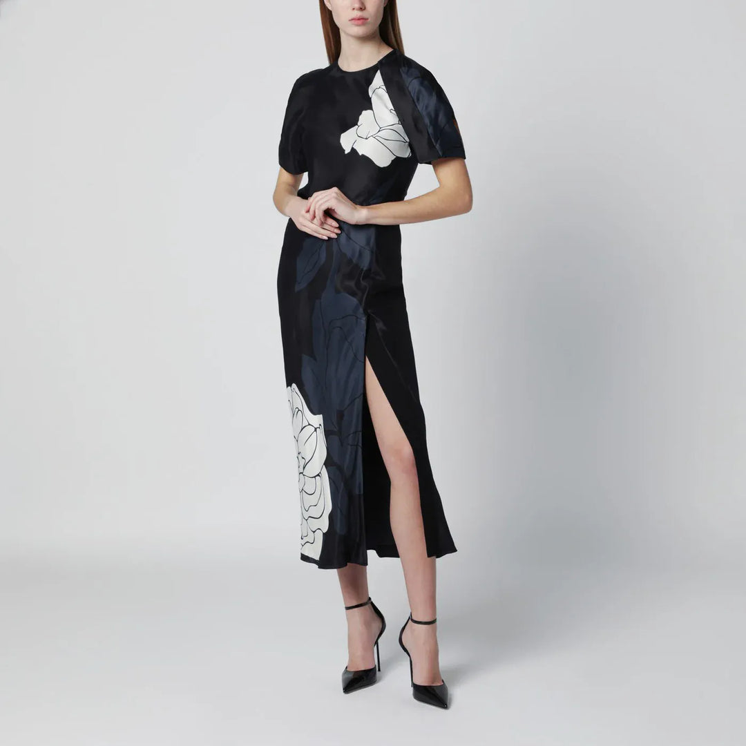 Victoria Beckham - Eve floral satin midi dress Brand Apparel &amp; Accessories 6 UK