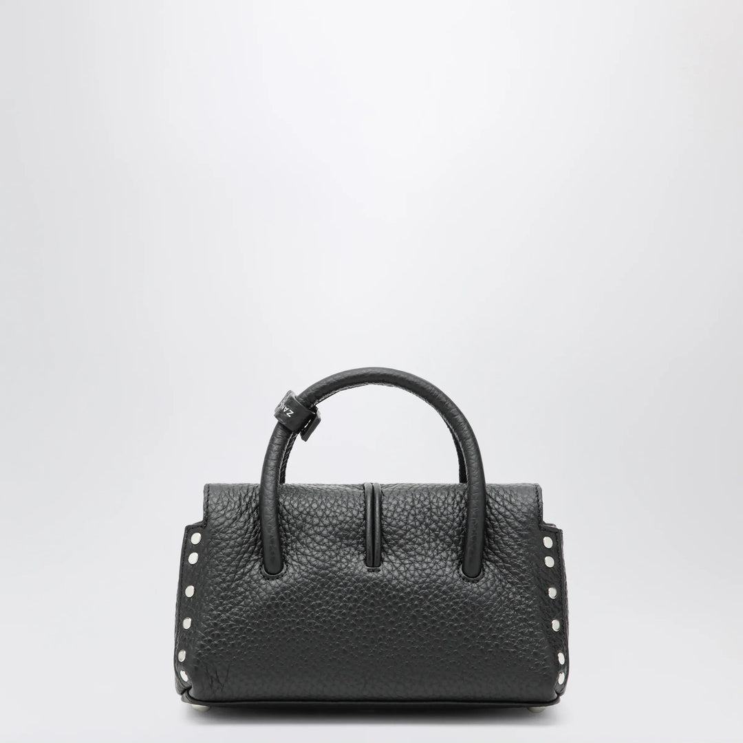 Zanellato - Dotta Baby black grained leather bag Brand Apparel &amp; Accessories U