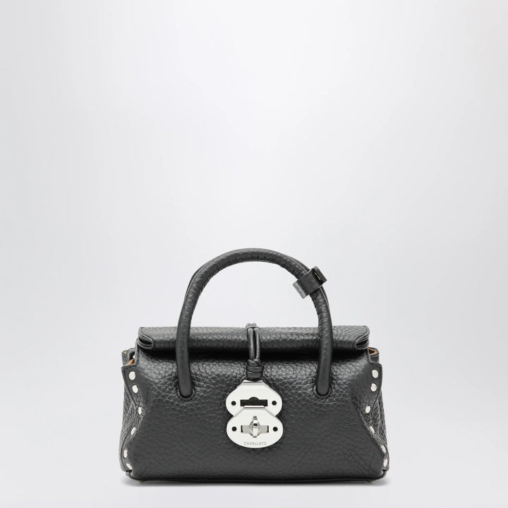 Zanellato - Dotta Baby black grained leather bag Brand Apparel &amp; Accessories U