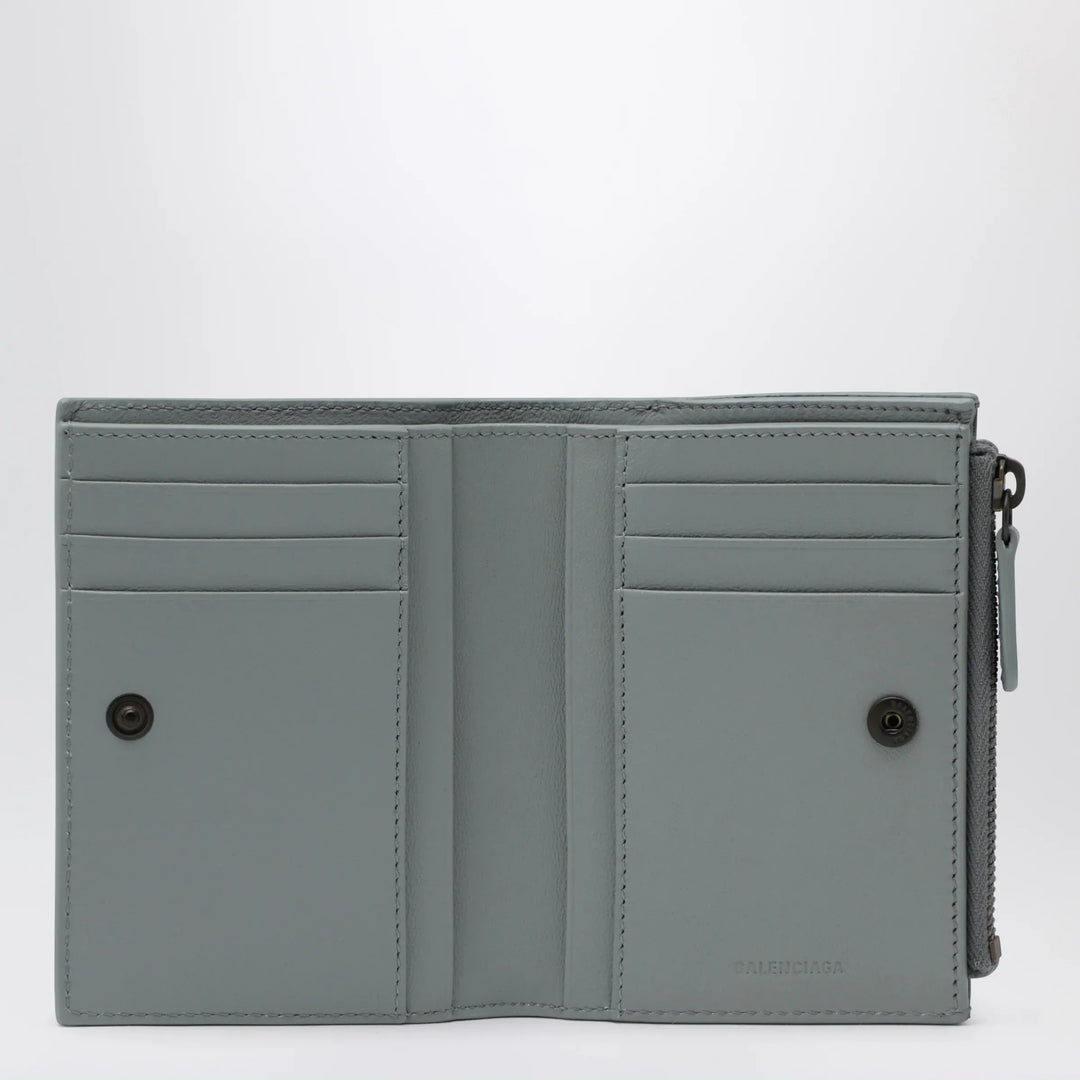 Balenciaga - Le City bifold lambskin wallet in blue-grey Brand U
