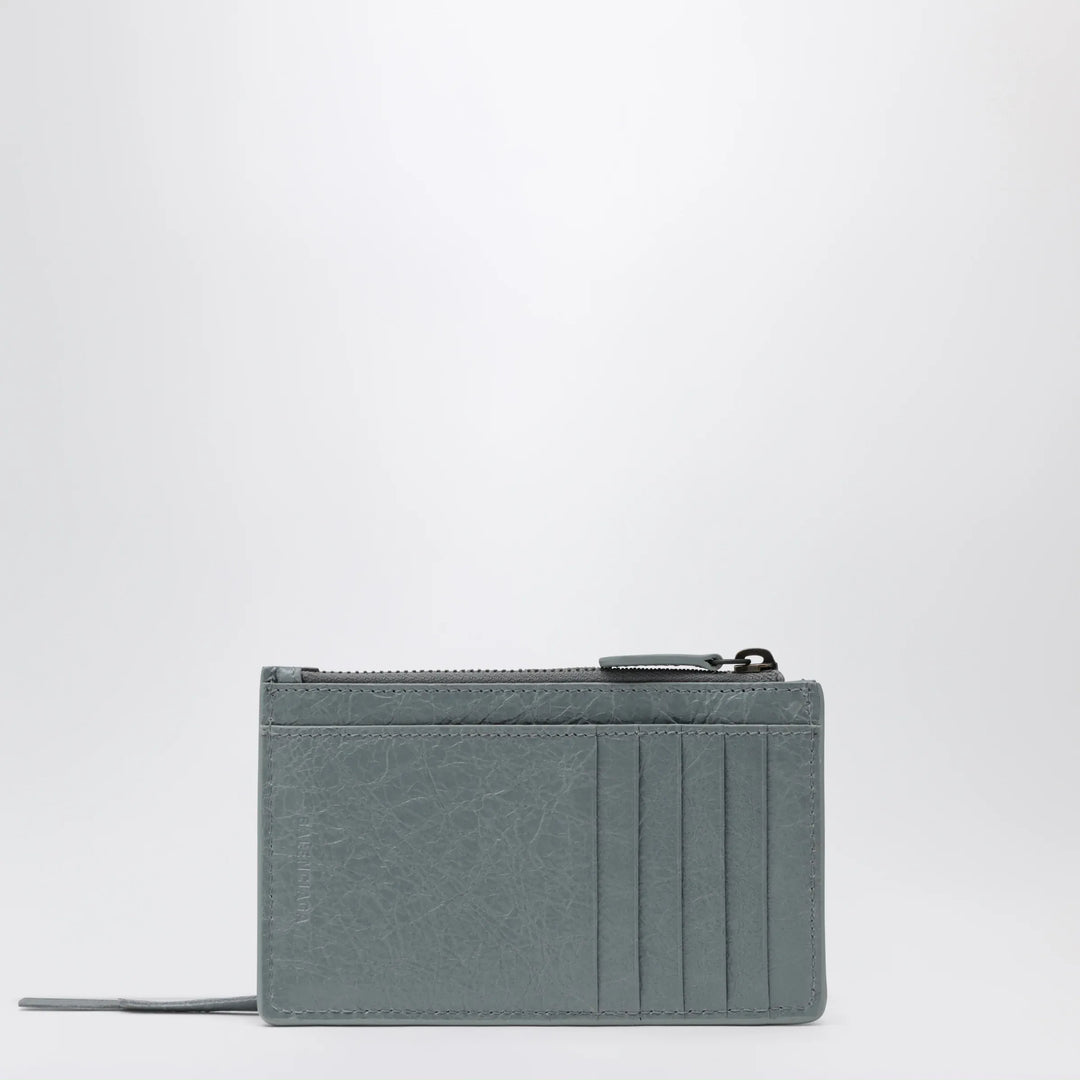 Balenciaga - Le City long coin and card holder in lambskin, blue-grey Brand U