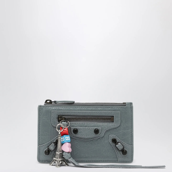 Balenciaga - Le City long coin and card holder in lambskin, blue-grey Brand U