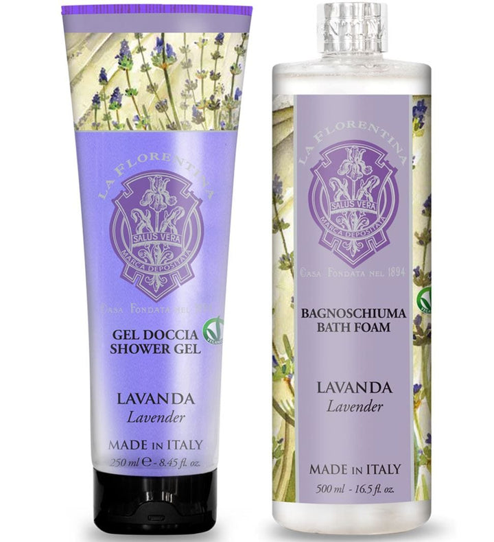 La Florentina Bath Foam & Shower Gel La Florentina Lavender Bath Foam & Shower Gel Set Brand