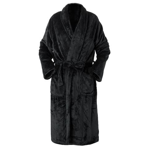 Brogo Bathrobe Brogo Microfibre Supersoft Woven Bathrobes Charcoal S/M Brand