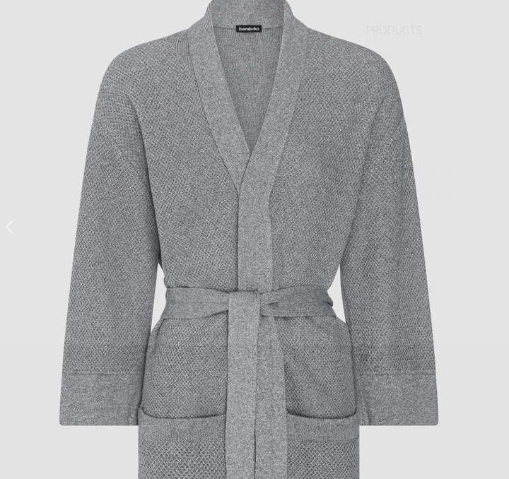 Bathrobes (S/M) H125cm / Marl Dove Bemboka Pure Cotton Knitted Bathrobes Brand